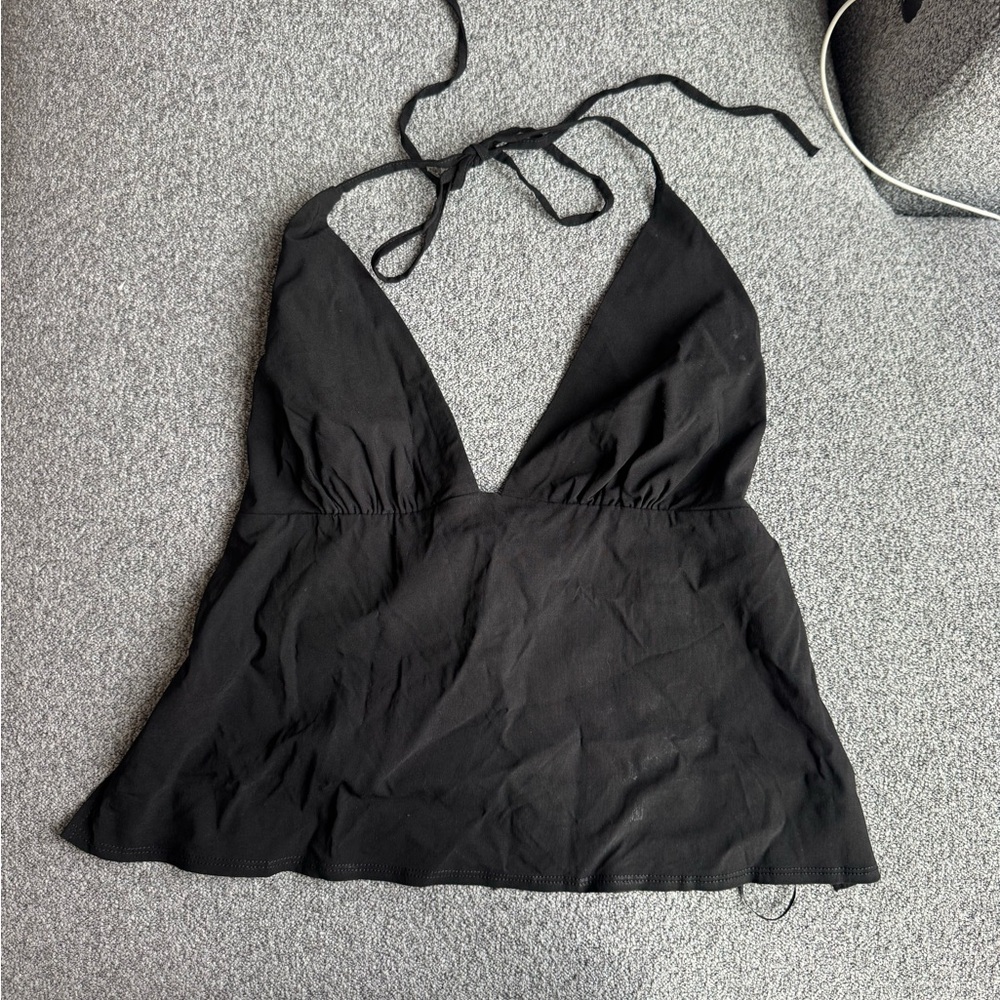 Garage Black Plunge Camisole